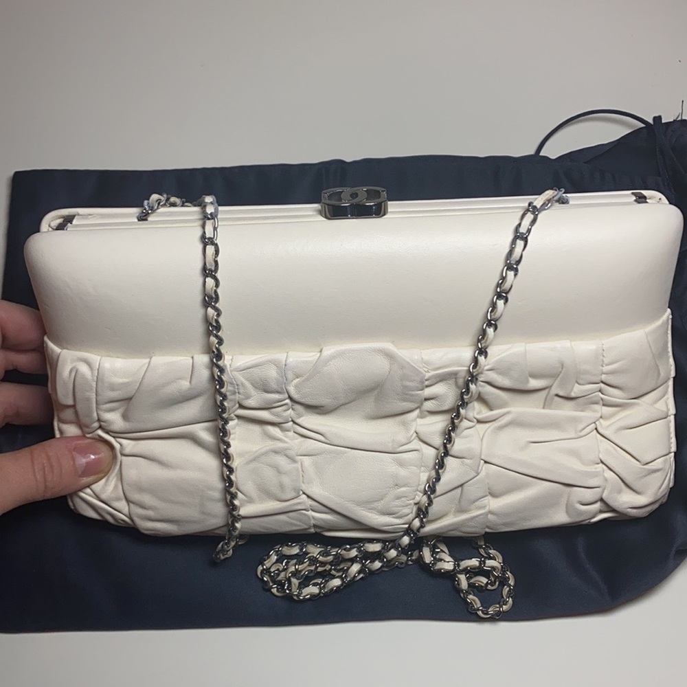 Chanel Ruched Lambskin clutch